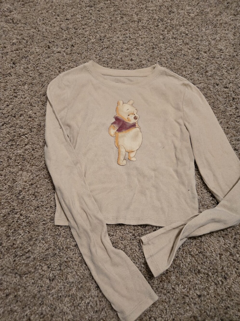 💖Disney Winnie the Pooh Beige Long Sleeve Tee